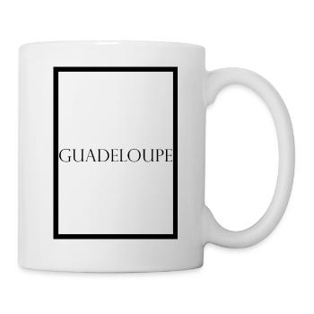 Guadeloupe, schlichter Statement Schriftzug - Tasse - Weiß - Rechts