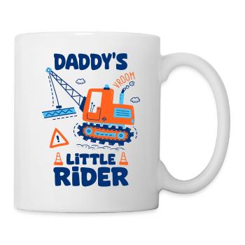 Little Daddy Pilot Baby Crane Construction Machinery - Mug - white - Right