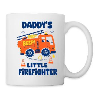 petit pompier de papa bébé naissance pompier - Mug blanc - blanc - Droite