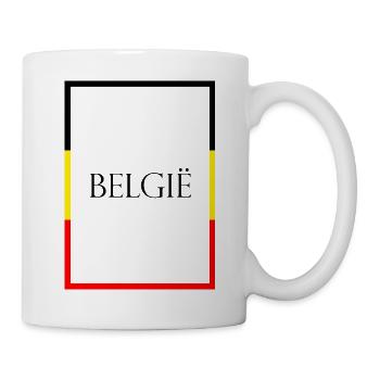 Belgium, Belgium Statement lettering with flag - Mug - white - Right