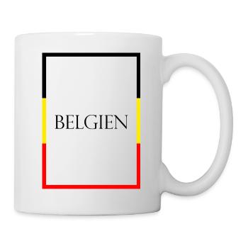 Belgium, Belgium Statement lettering with flag - Mug - white - Right