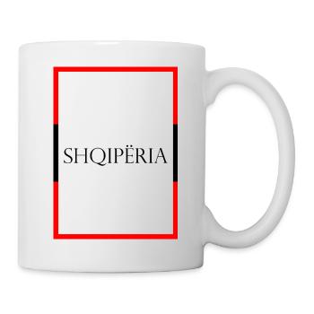 Albanien Shqipëria Statement Schriftzug mit Fahne - Tasse - Weiß - Rechts