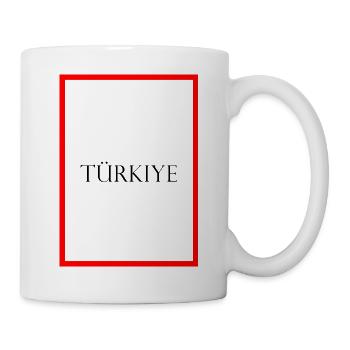 Turkey Türkiye Statement Lettering with Flag - Mug - white - Right