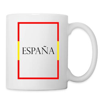 Spain, España Statement lettering with flag - Mug - white - Right