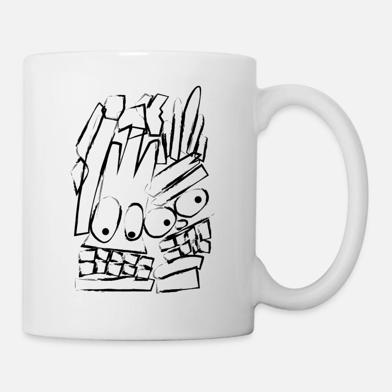 Verzerrte Echos - Brut Art - Tasse - Weiß