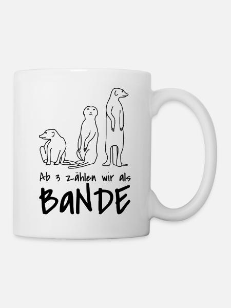 De trois, nous comptons comme un gang - gang de suricates - Mug blanc - blanc