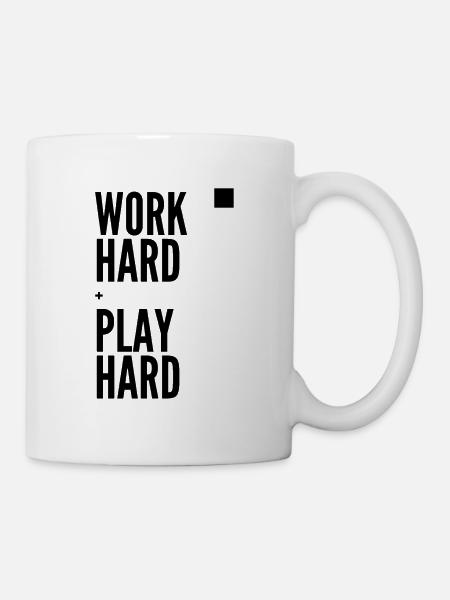 Work Hard Play Hard - Mug - white