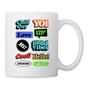 Comic graffiti speech bubbles - Mug - white - Right