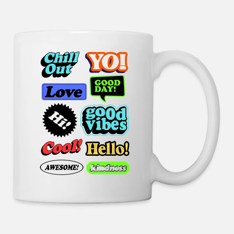 Comic graffiti speech bubbles - Mug - white
