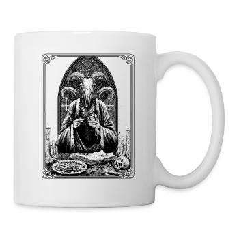 Satanic Okkult Dark Art Devil 666 Pentagram - Tasse - Weiß - Rechts