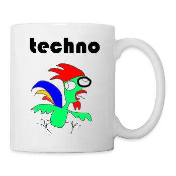techno henne - Tasse - Weiß - Rechts