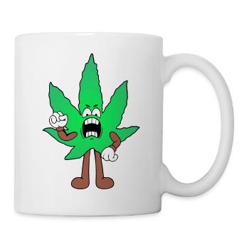 Der Bloom - Weed Cannabis Stoned Hanf Marihuana - Tasse - Weiß - Rechts