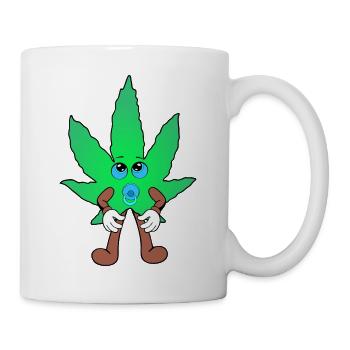 Der Bloom - Baby Bloom Weed Cannabis Marihuana - Tasse - Weiß - Rechts