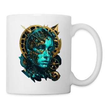 Mechanische Frau - Tasse - Weiß - Rechts
