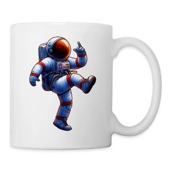 Astronaut Heureux - Sourire Dans L'Espace - Mug blanc - blanc - Droite