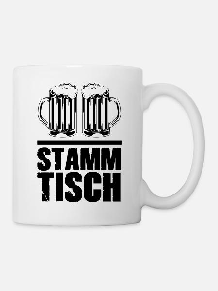 bier stammtisch - Tasse - Weiß