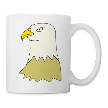 adler gelb - Tasse - Weiß - Rechts