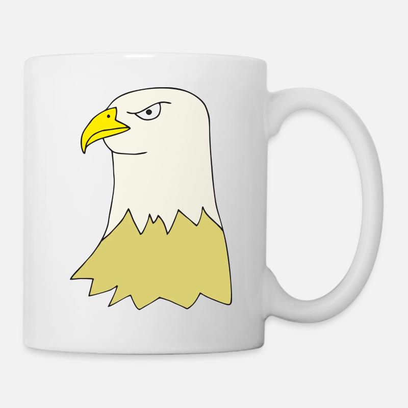 adler gelb - Tasse - Weiß