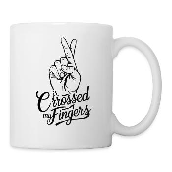 I crossed my fingers - Mug - white - Right