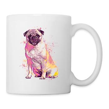 Carlin Chien Portrait Carlin Amoureux Cadeau - Mug blanc - blanc - Droite