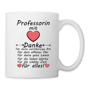 Danke an Professorin Abschied Abschiedsgeschenk - Tasse - Weiß - Rechts