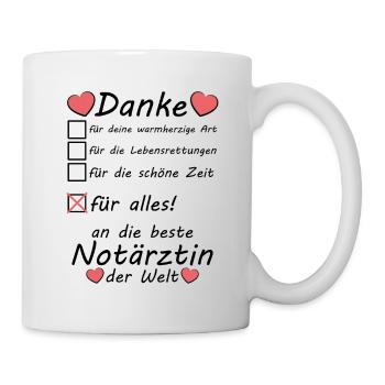 Beste Notärztin Danke sagen zum Abschied - Tasse - Weiß - Rechts
