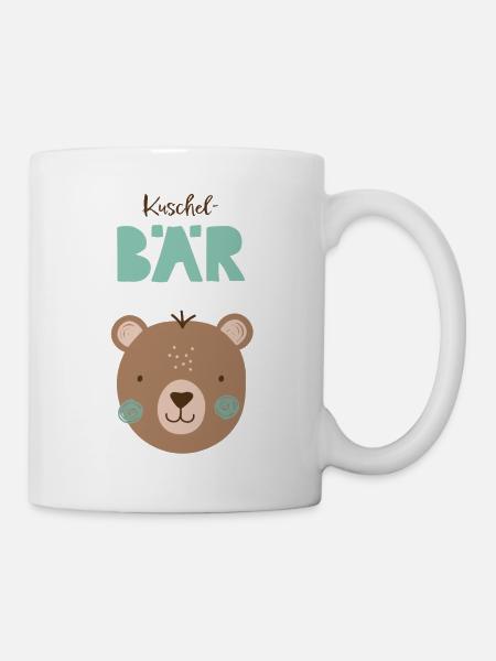 Fête d’anniversaire des enfants de la crèche Vert ours câlin - Mug blanc - blanc