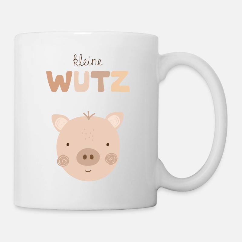 Kleine Wutz beige - Tasse - Weiß