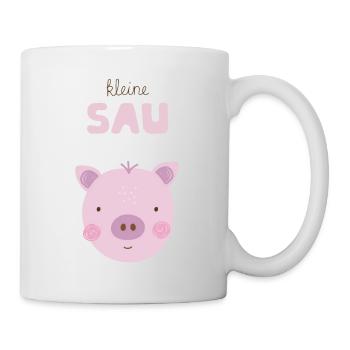 Petite truie cochon rose Enfants Décoration de crèche - Mug blanc - blanc - Droite