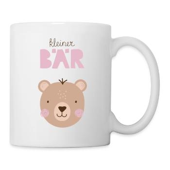 Kleiner Bär rosa Mädchen Kinderzimmer Geburtstag - Tasse - Weiß - Rechts