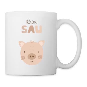 Petite truie beige décoration enfants fête d’anniversaire enfants - Mug blanc - blanc - Droite