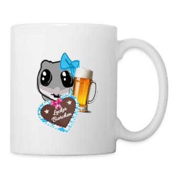 Bier, illustration, lebkuchenherz, lecker Bierchen - Tasse - Weiß - Rechts