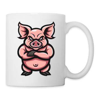 Cochon - Mug blanc - blanc - Droite