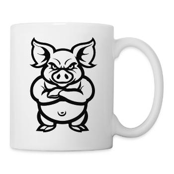 pig animal - Tasse - Weiß - Rechts