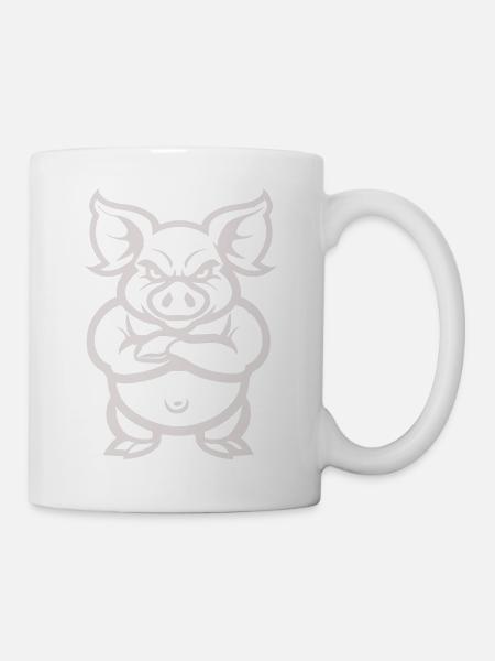pig animal - Tasse - Weiß