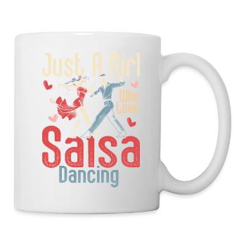 Juste une fille qui aime la salsa danser la musique latine Sal - Mug blanc - blanc - Droite