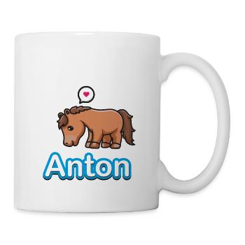 Falkenhof Anton Comic Pferd - Tasse - Weiß - Rechts