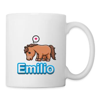 Falkenhof Emilio Comic Pferd - Tasse - Weiß - Rechts