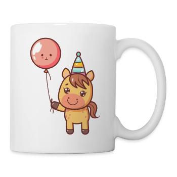 Pferd Geburtstag Baby - Tasse - Weiß - Rechts