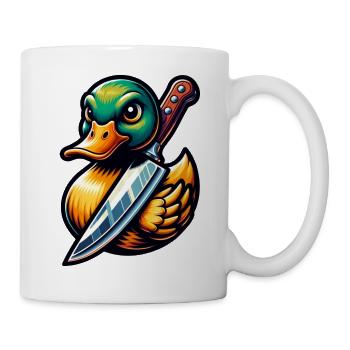 Duck with knife Halloween - Mug - white - Right
