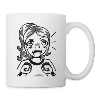 Joie manga - Mug blanc - blanc - Droite