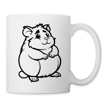 hamster comic tier - Tasse - Weiß - Rechts