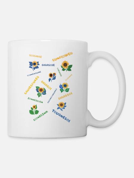 Sonnenblumen - Tasse - Weiß