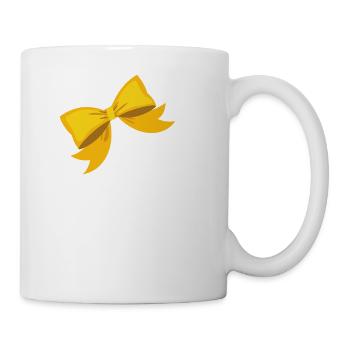Lettre s nœud jaune - Mug blanc - blanc - Droite