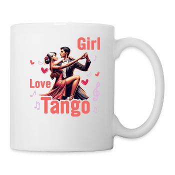 Just A Girl Who Love Tango Dancing Latin Music Tan - Tasse - Weiß - Rechts