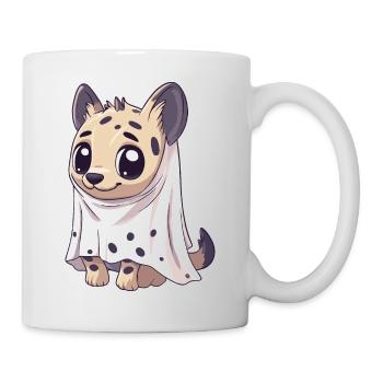 Hyena Halloween Comic Ghost - Mug - white - Right