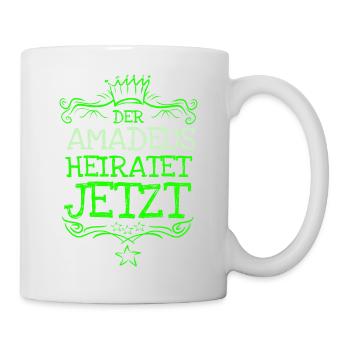 Amadeus als Bachelor - Tasse - Weiß - Rechts