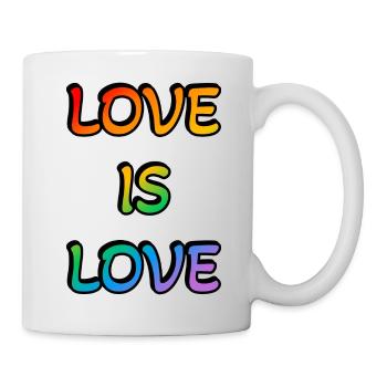 Rainbow Love is Love - Mug - white - Right