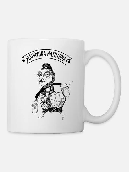 Yadryona Matryona Print RusSoul Design - Tasse - Weiß