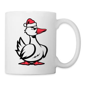 Noël de la bande dessinée de canard - Mug blanc - blanc - Droite